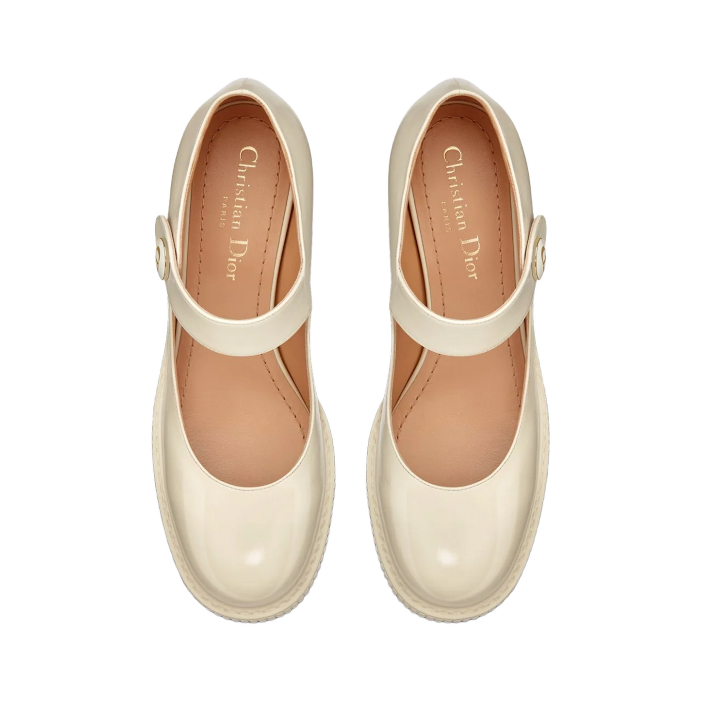 D-Doll Pump White Shiny Calfskin