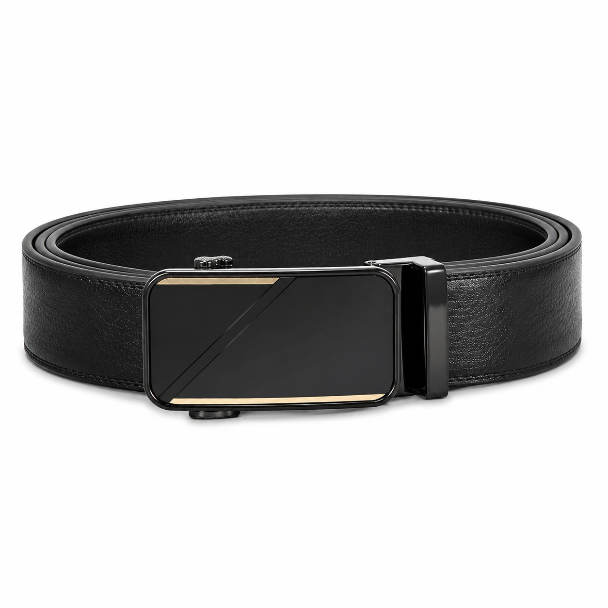 Black leather belt