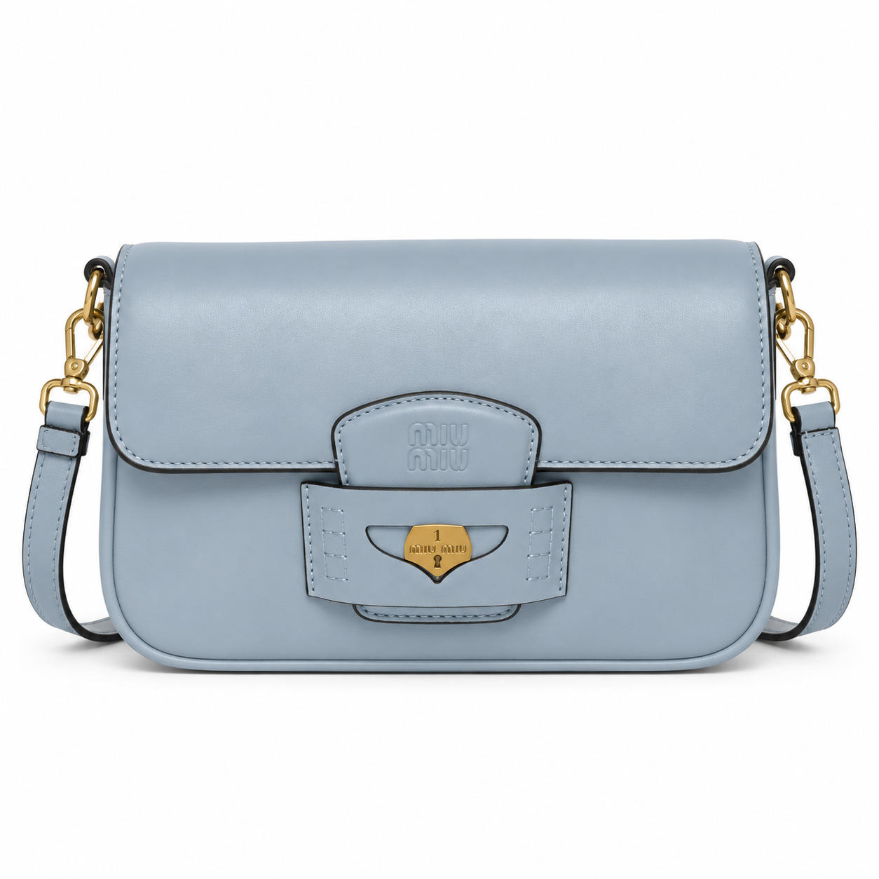 Miu Penny Leather Shoulder Bag