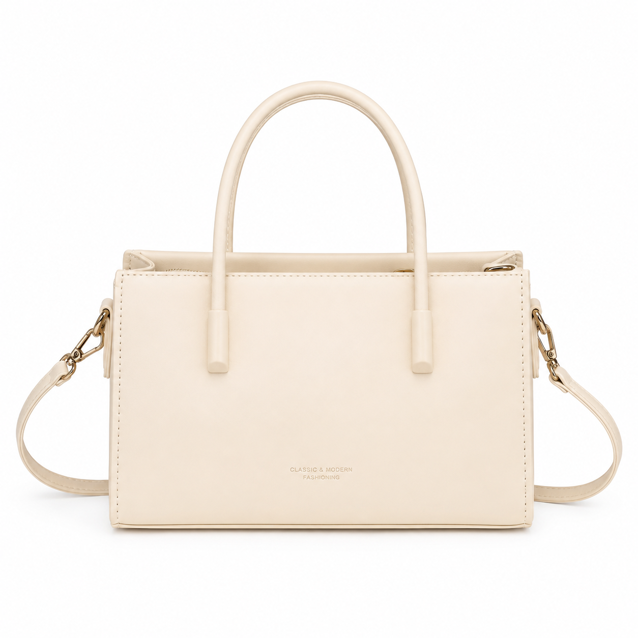 Faux-leather handbag