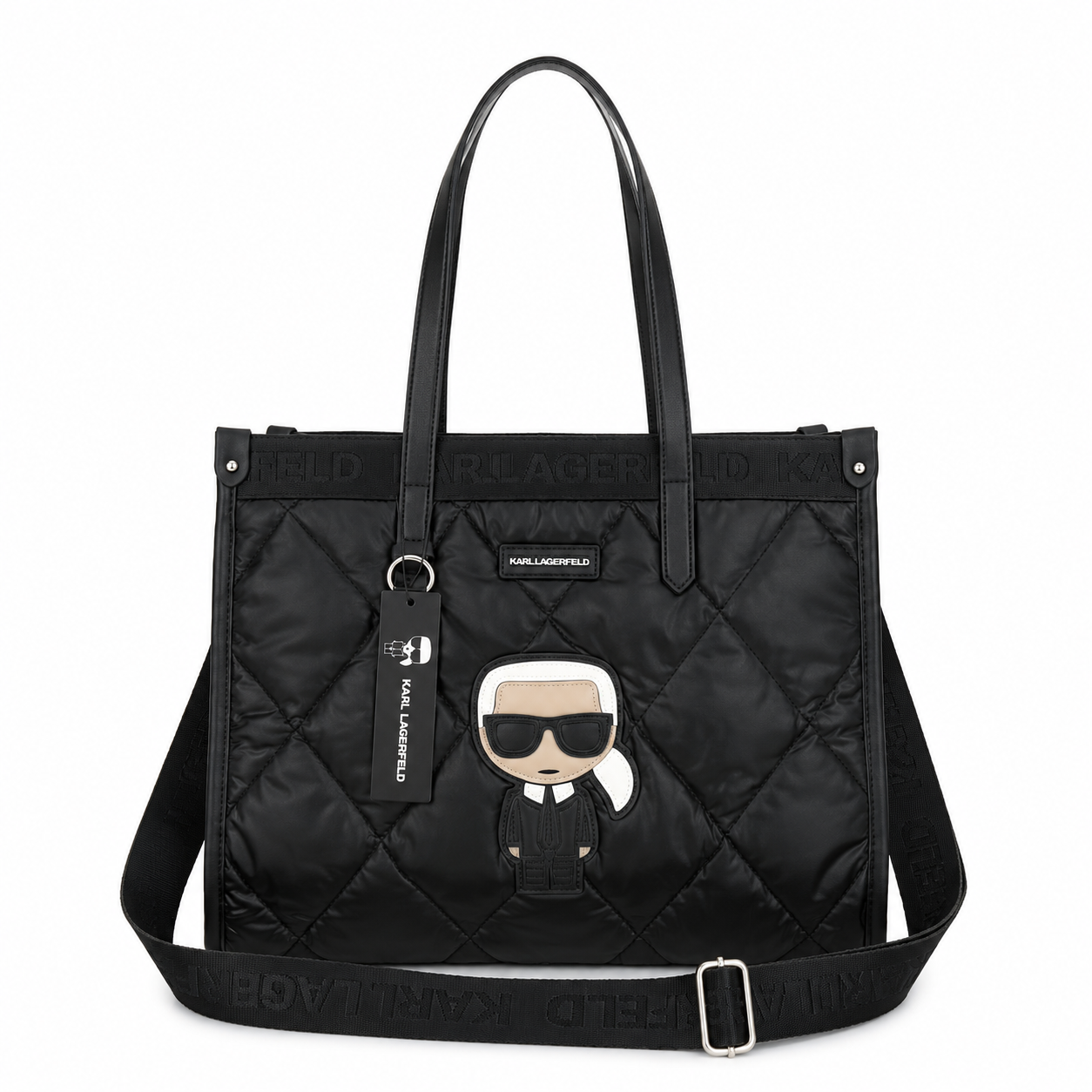 Karl Lagerfeld Voyage quilted nylon tote bag