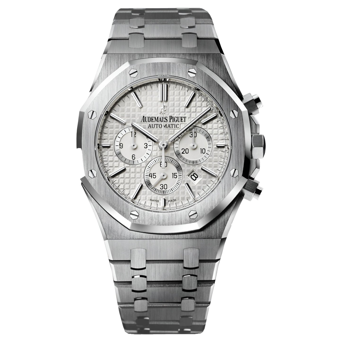 Silver Royal OAK Chronograph | White - Legend Shop Lb
