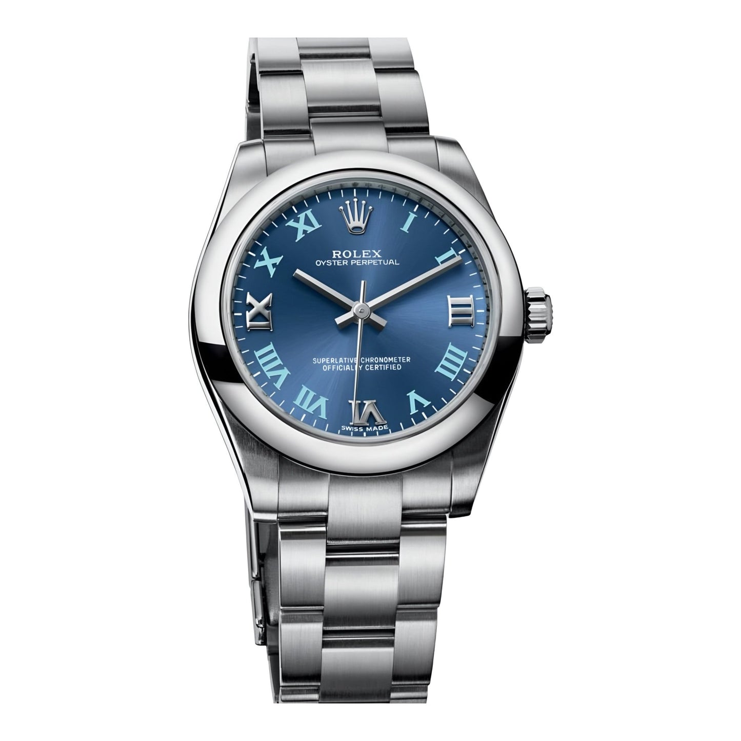 Silver Rolex Oyster Perpetual | Bleu - Legend Shop Lb