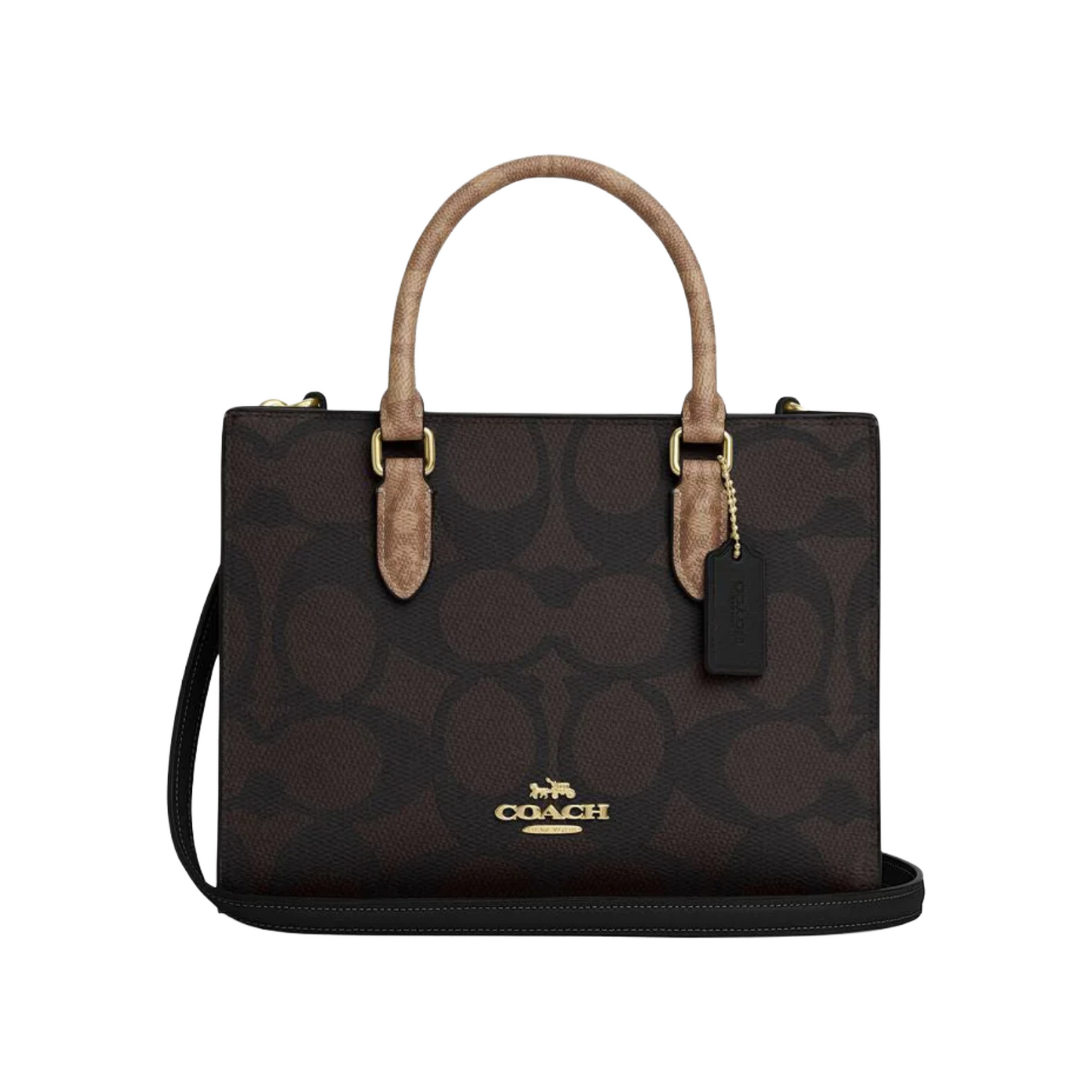 Coach Maggie Small Tote Bag in Blocked Signature Canvas