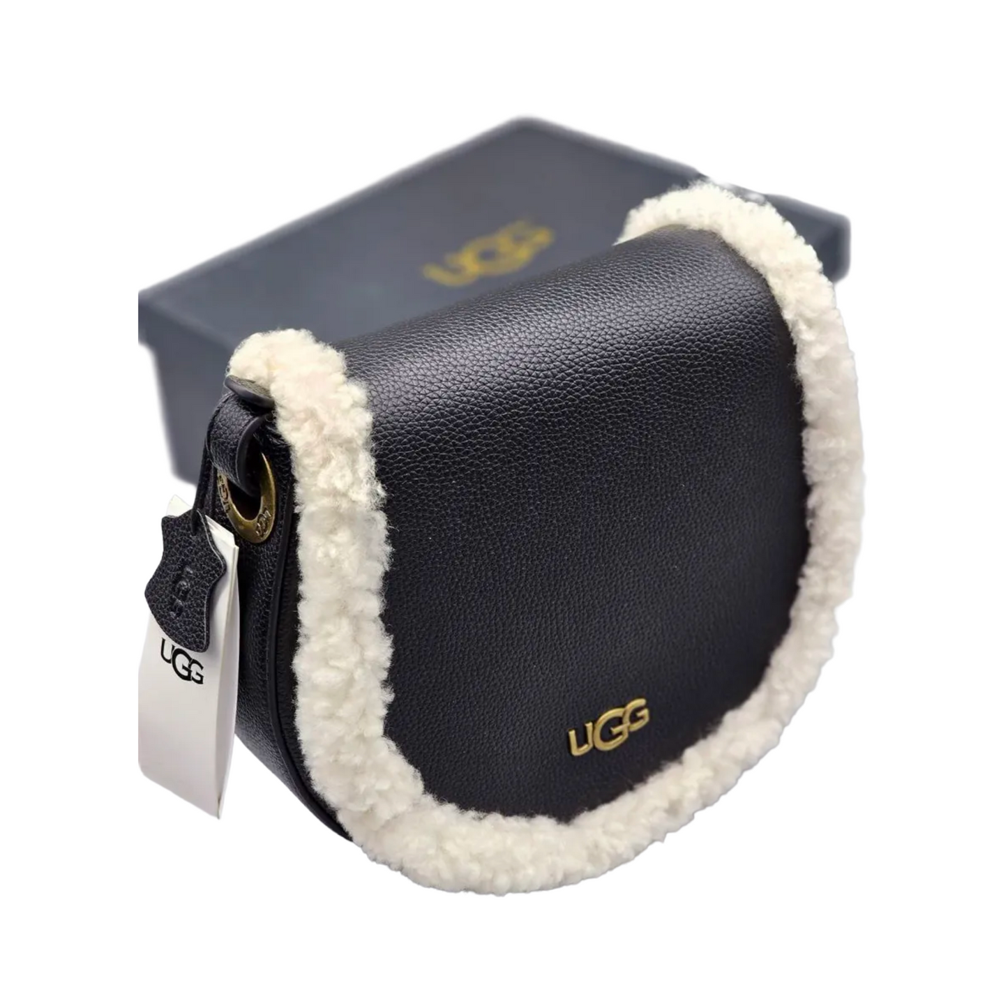 UGG Janey Black Sherpa Crossbody Bag