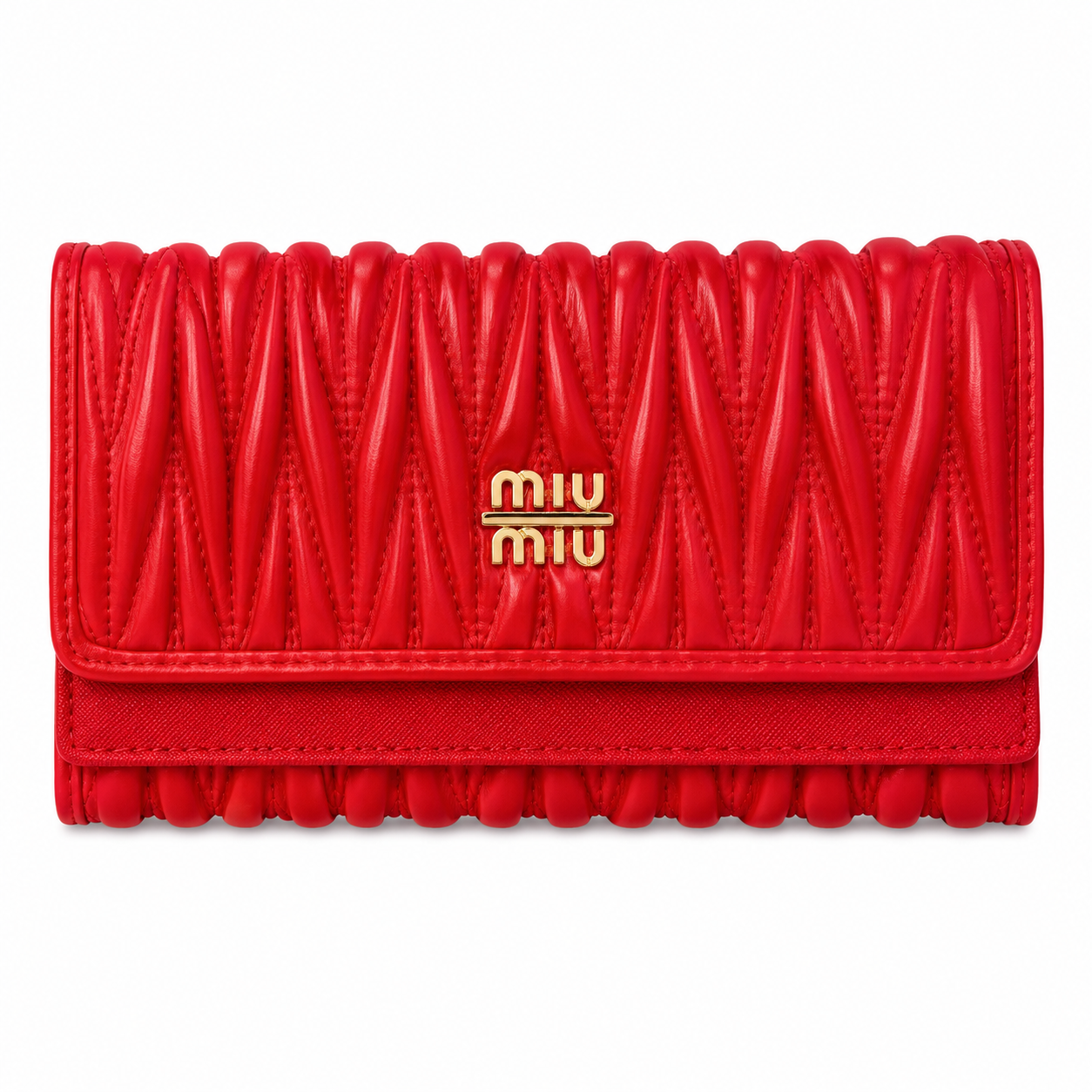 Miu Miu Matelassé nappa leather wallet