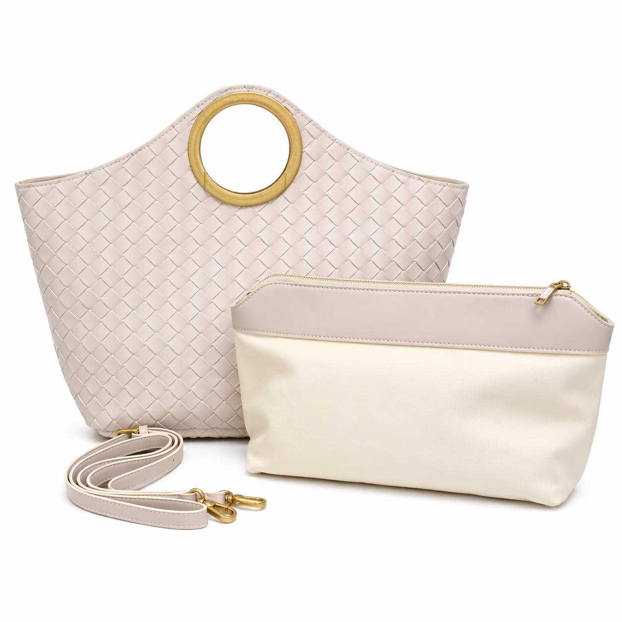 Bottega Veneta-style woven tote bag
