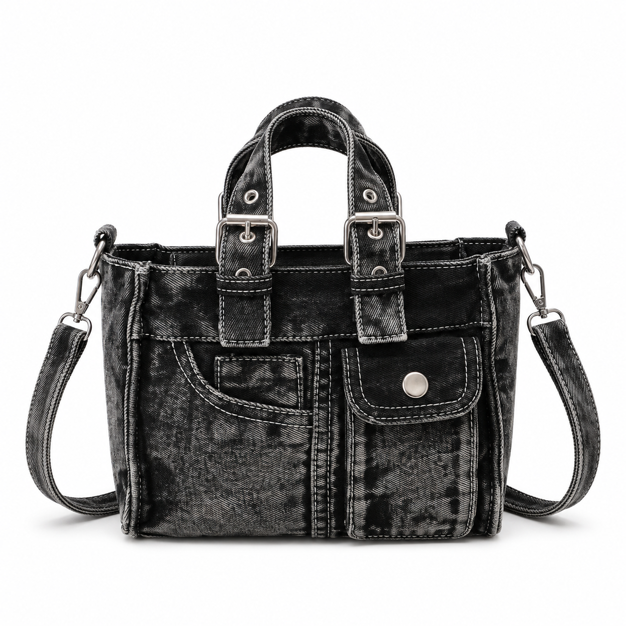 Denim jeans mini tote bag