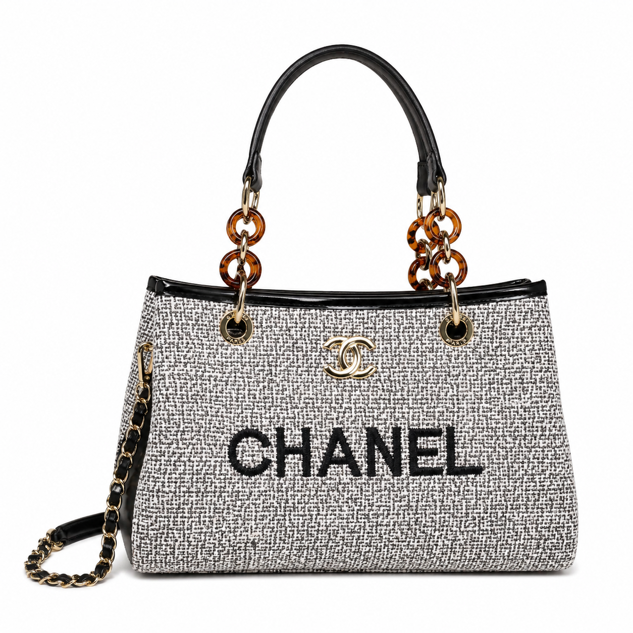 Chanel canvas tote bag