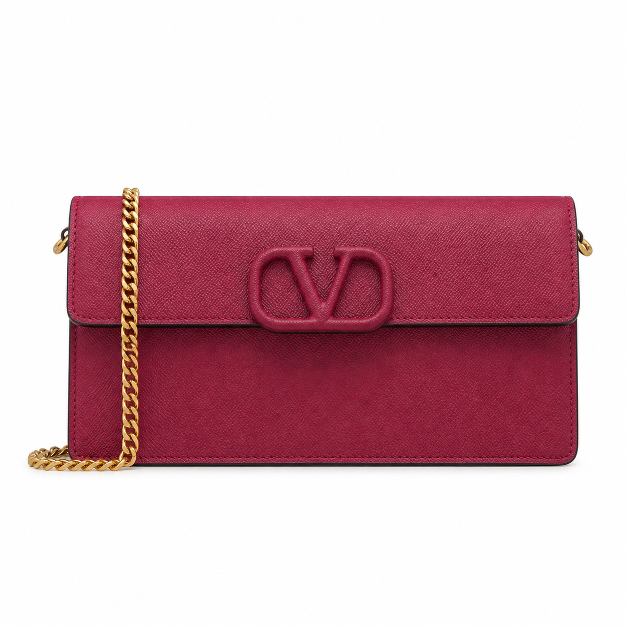 Valentino Garavani VLogo Signature grainy calfskin wallet