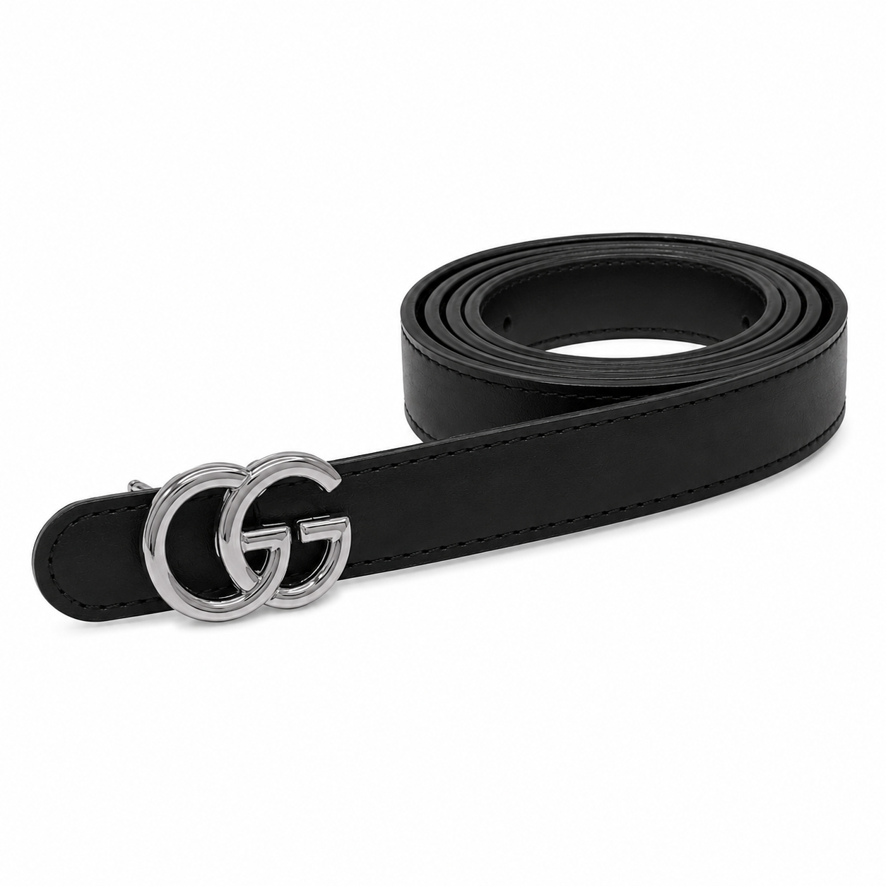 black Gucci Marmont leather belt