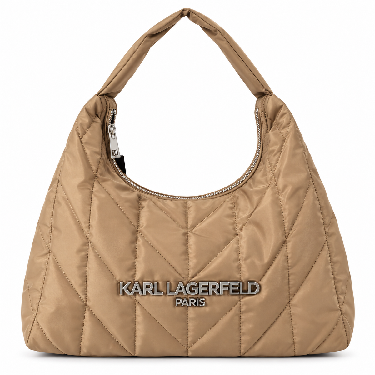 Karl Lagerfeld Paris quilted nylon hobo bag