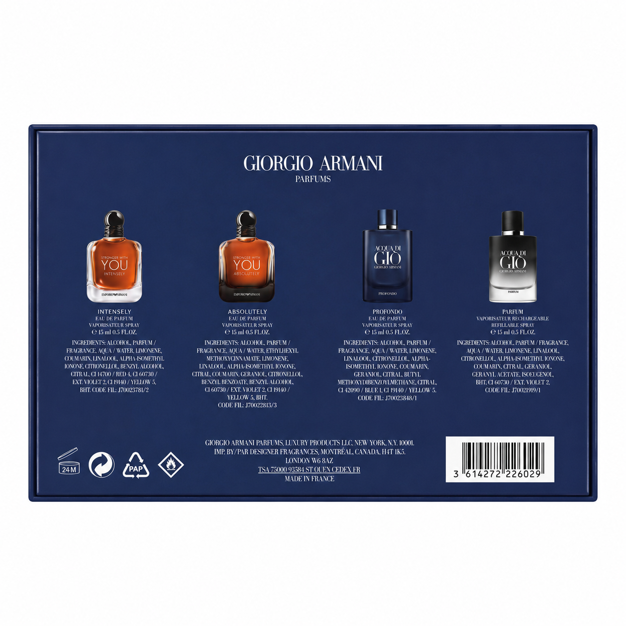 Giorgio Armani Men Set ( 30 ml x 4 )