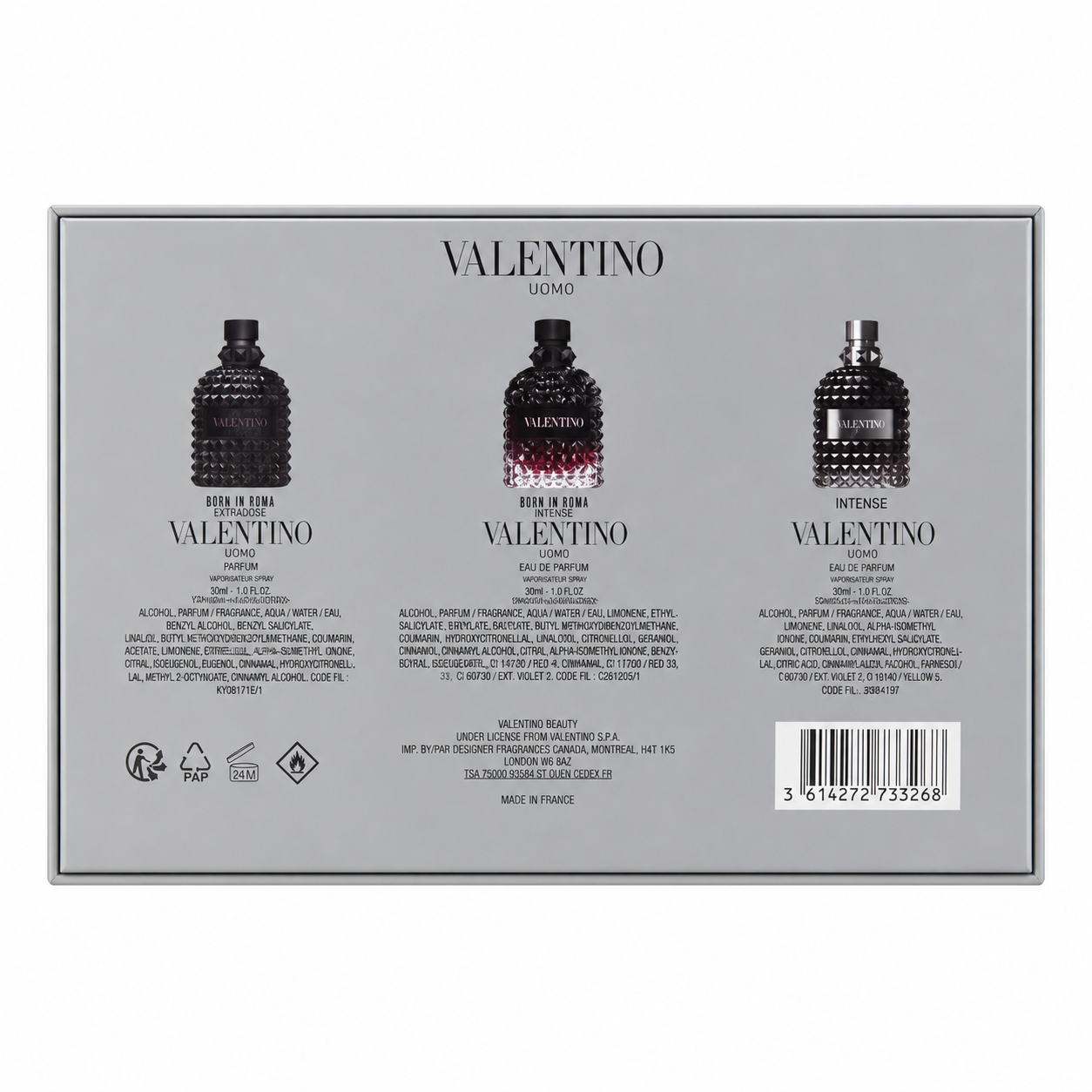 Valentino Uomo men Set ( 30 ml x 3 )