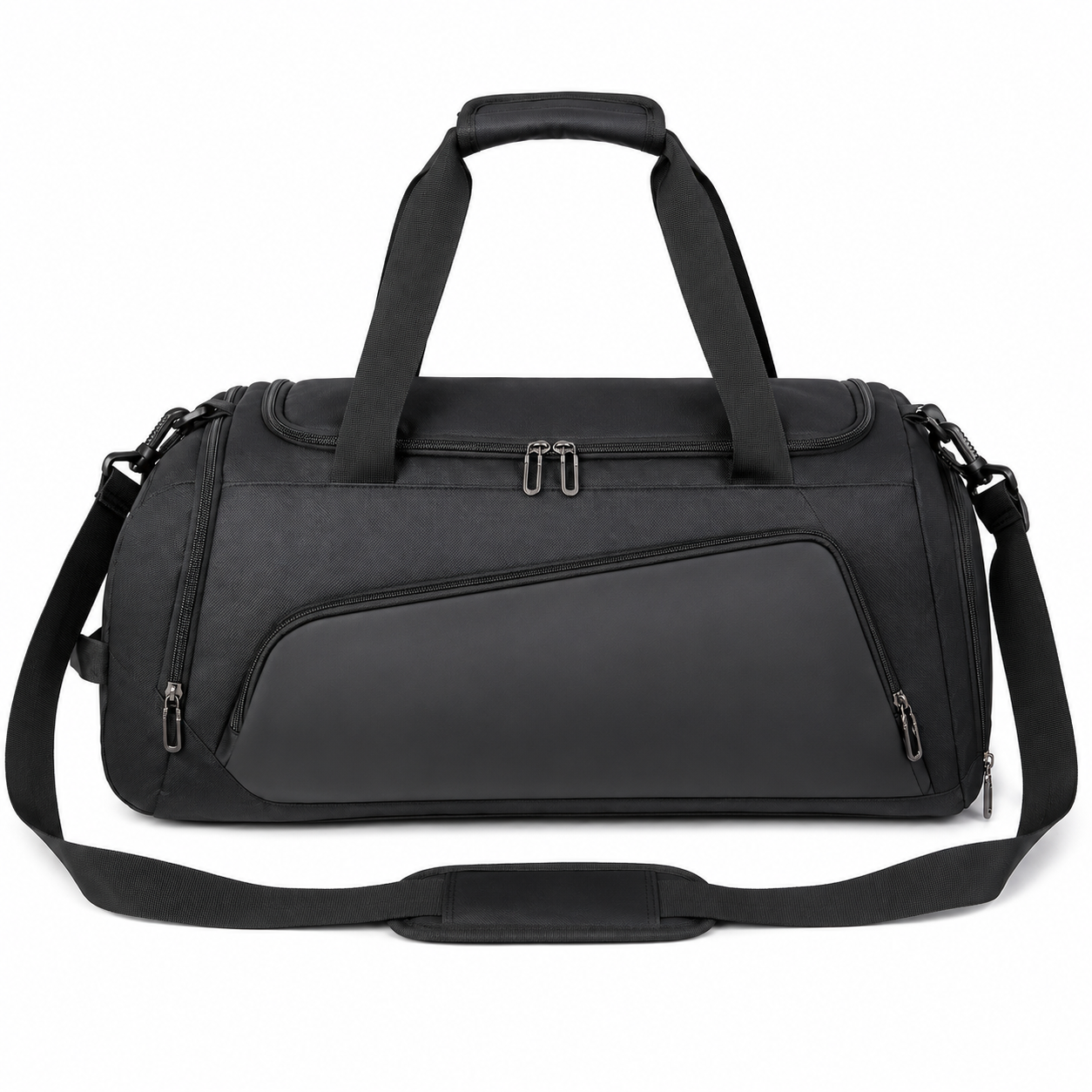 black gym duffle bag