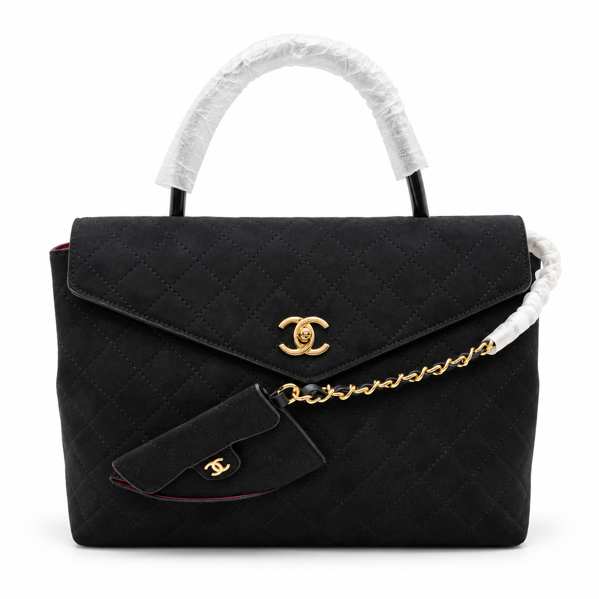 Chanel Maxi Flap Bag with Top Handle Velvet