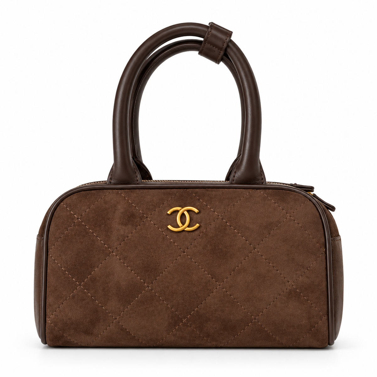 Chanel CC Logo Mini / Small Bowling Bag velvet