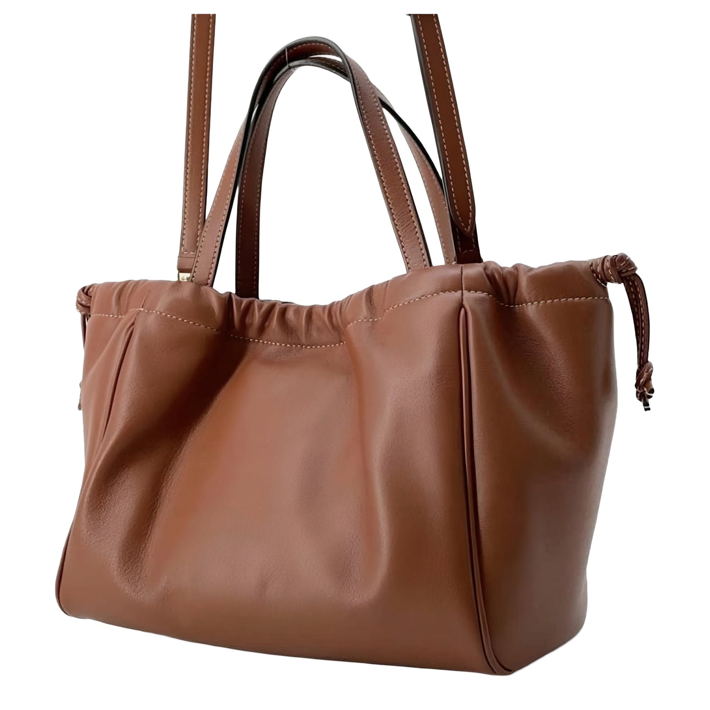 Céline Cabas Drawstring Cuir Triomphe Bag