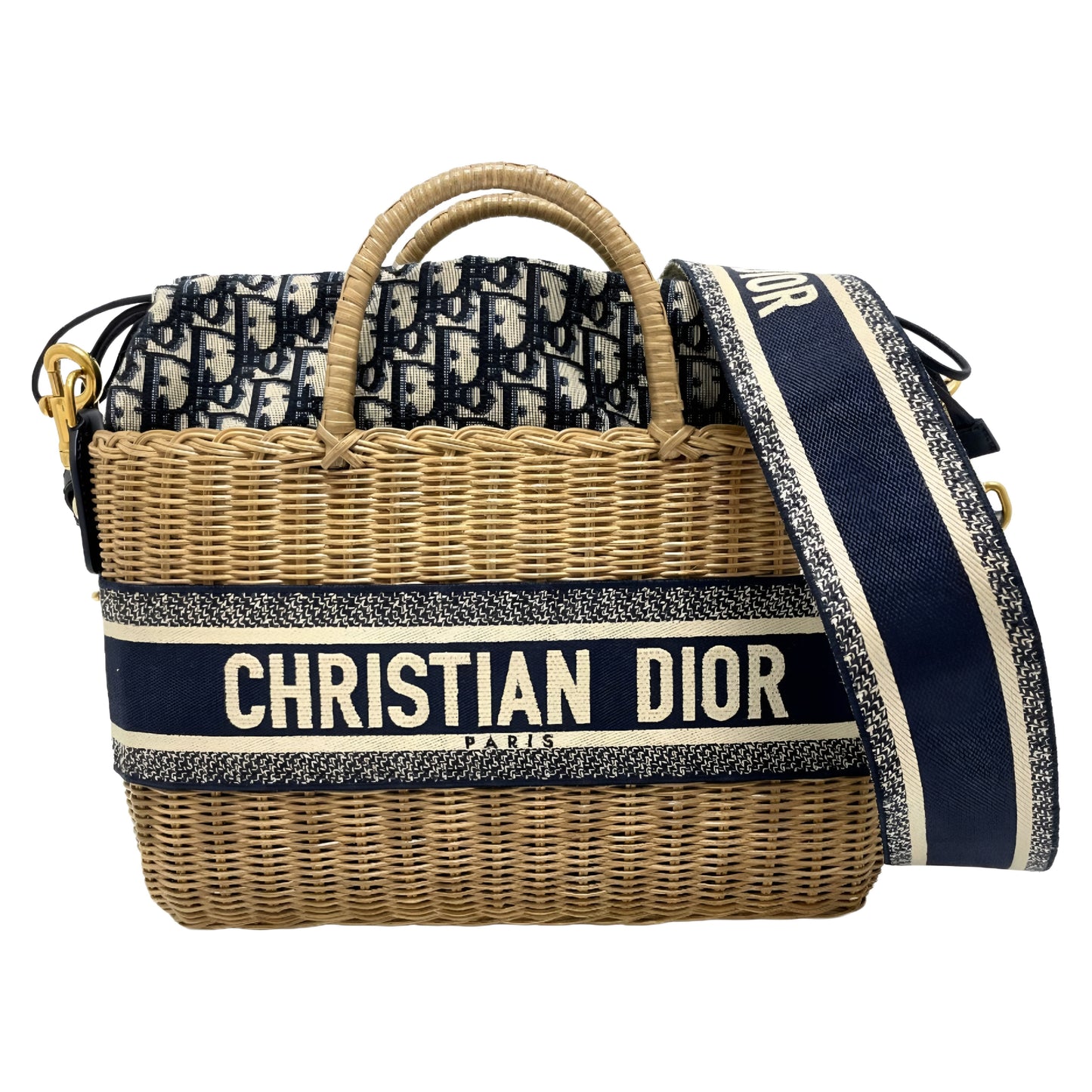 Christian Dior Wicker Basket Bag