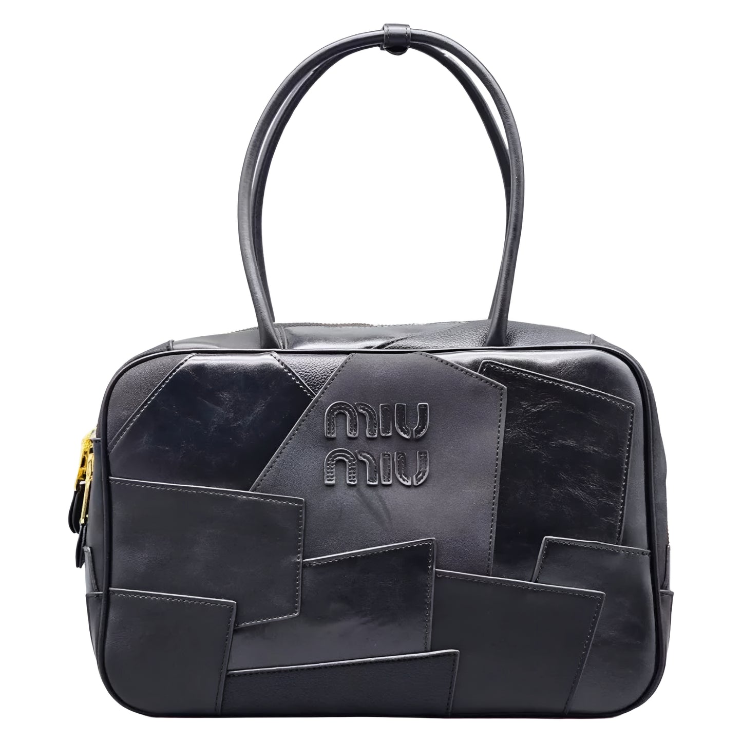 MIU MIU Leather Patchwork Bag | Black