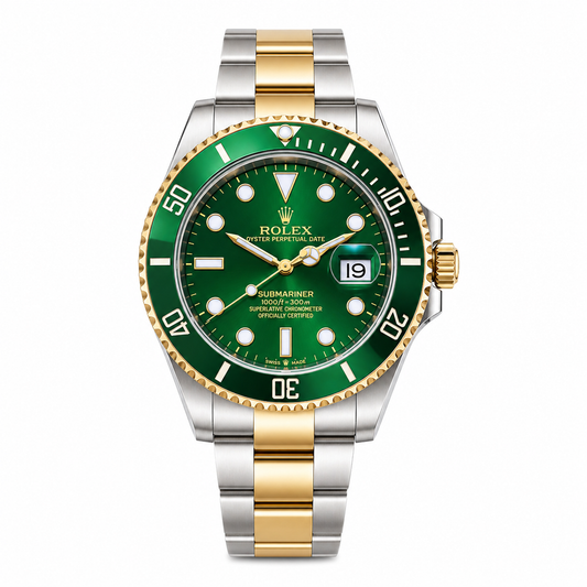 Rolex Silver automatic Submariner Date watch | Green