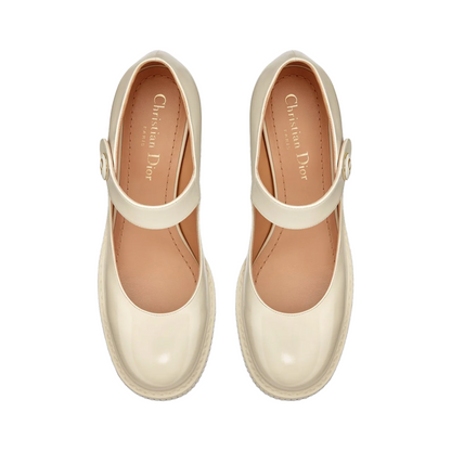 D-Doll Pump White Shiny Calfskin