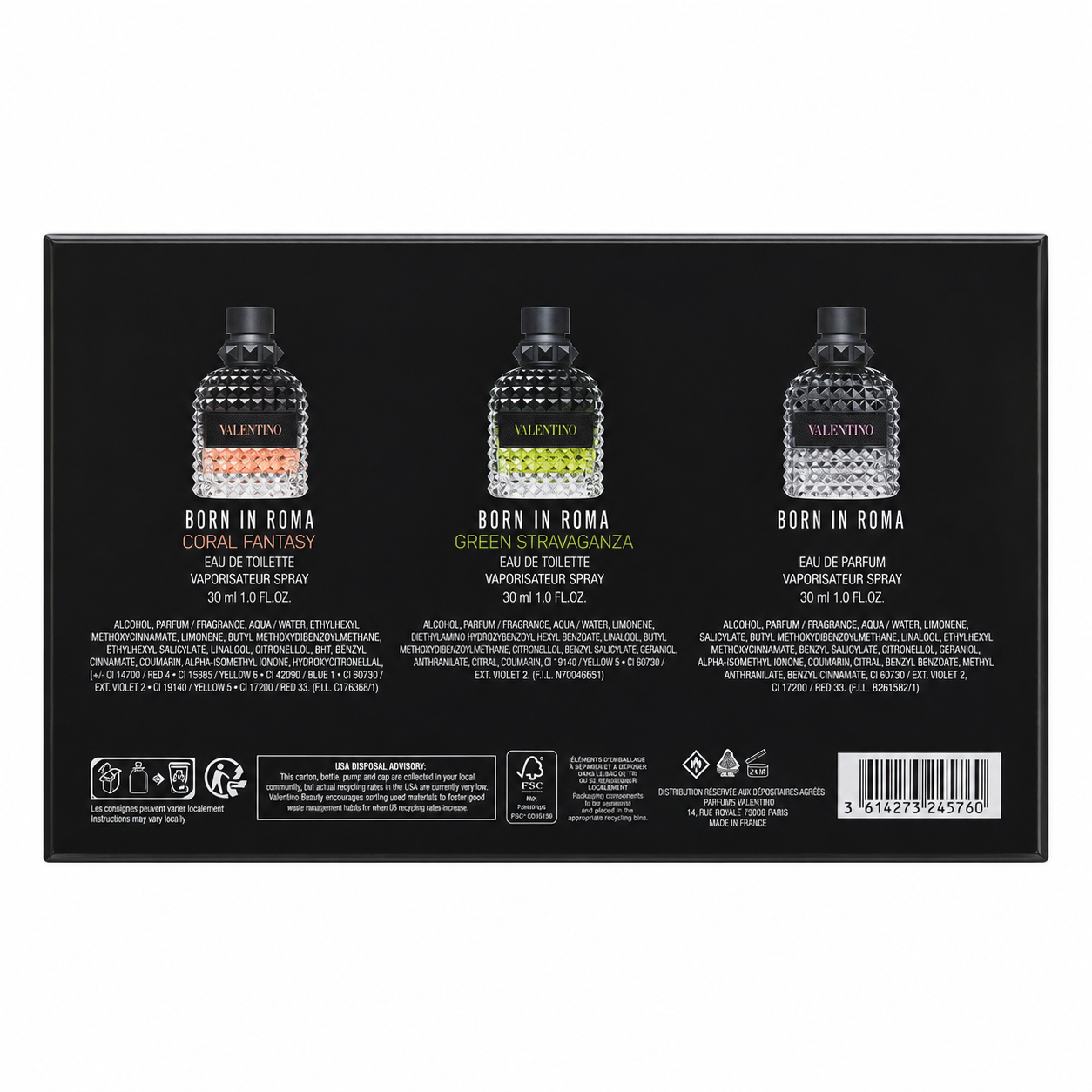 Valentino born in roma men Set ( 30 ml x 3 )