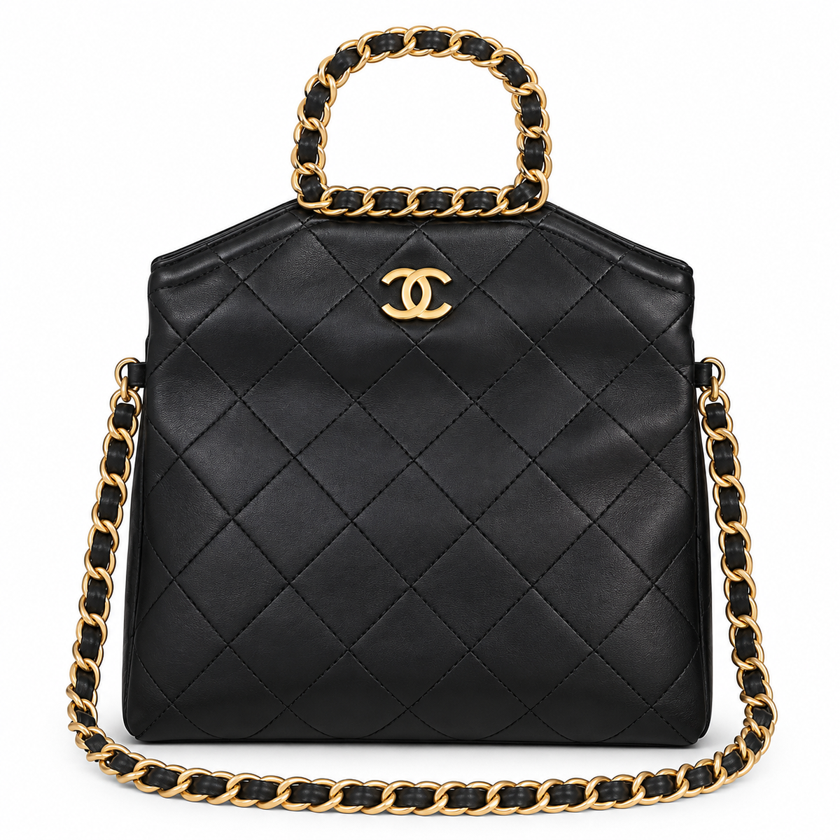 Chanel lambskin top-handle bag