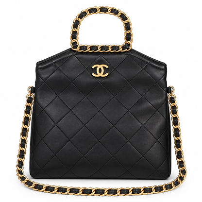 Chanel lambskin top-handle bag