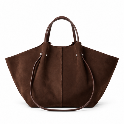 suede tote bag