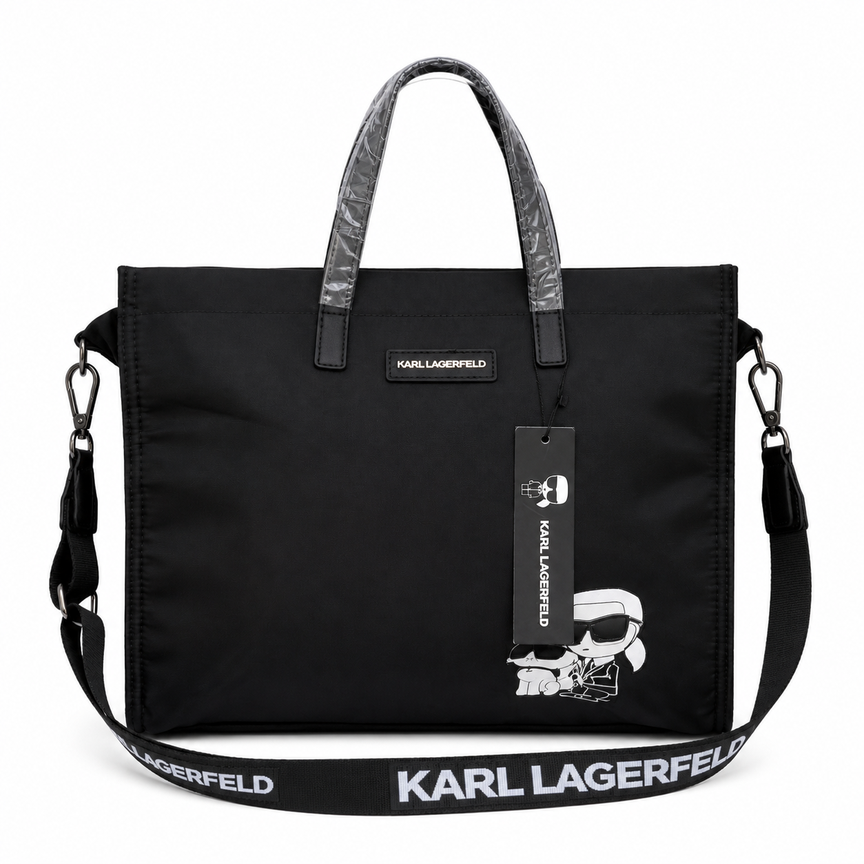 black Karl Lagerfeld K/Ikonik tote bag.