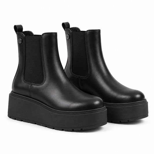 Chelsea-style platform booties