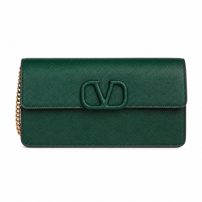 Valentino Garavani VLogo Signature grainy calfskin wallet