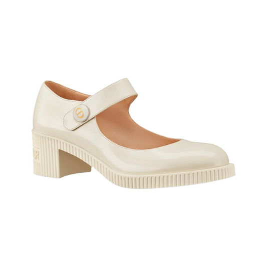 D-Doll Pump White Shiny Calfskin