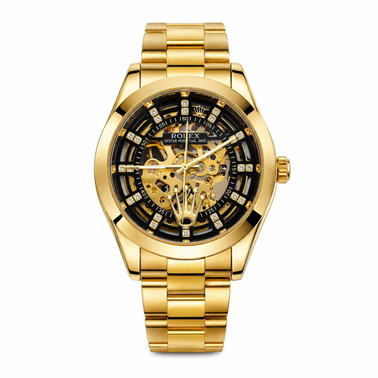 Rolex skeleton automatic watch