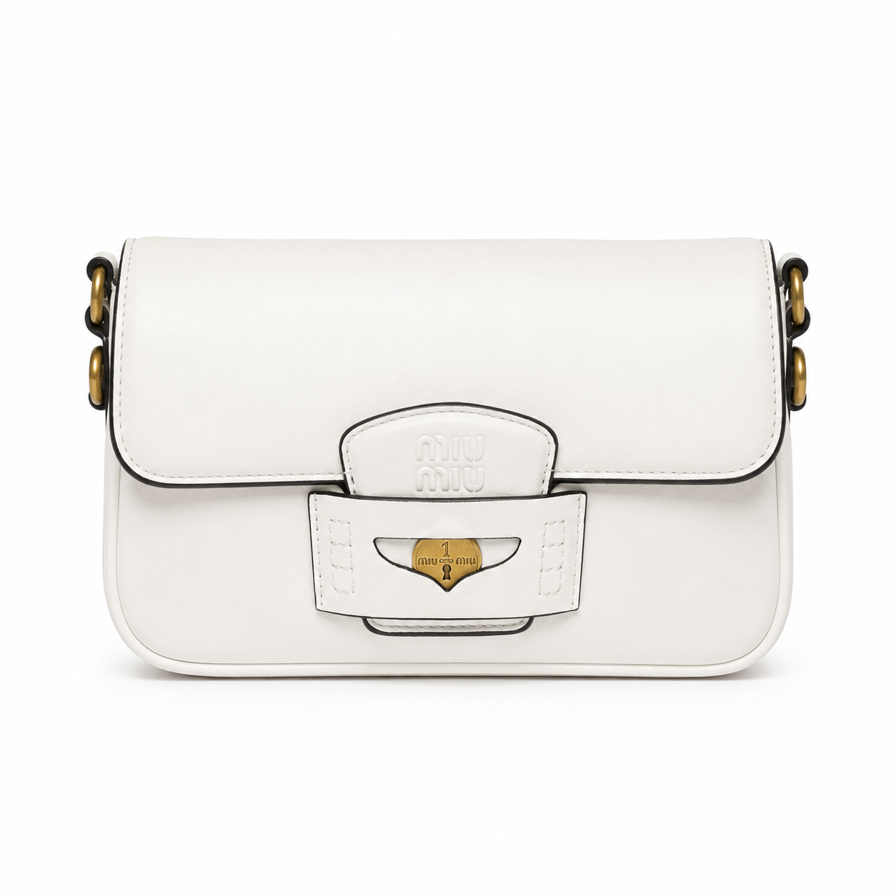 Miu Penny Leather Shoulder Bag