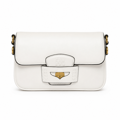 Miu Penny Leather Shoulder Bag