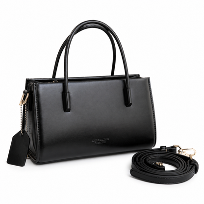 Faux-leather handbag