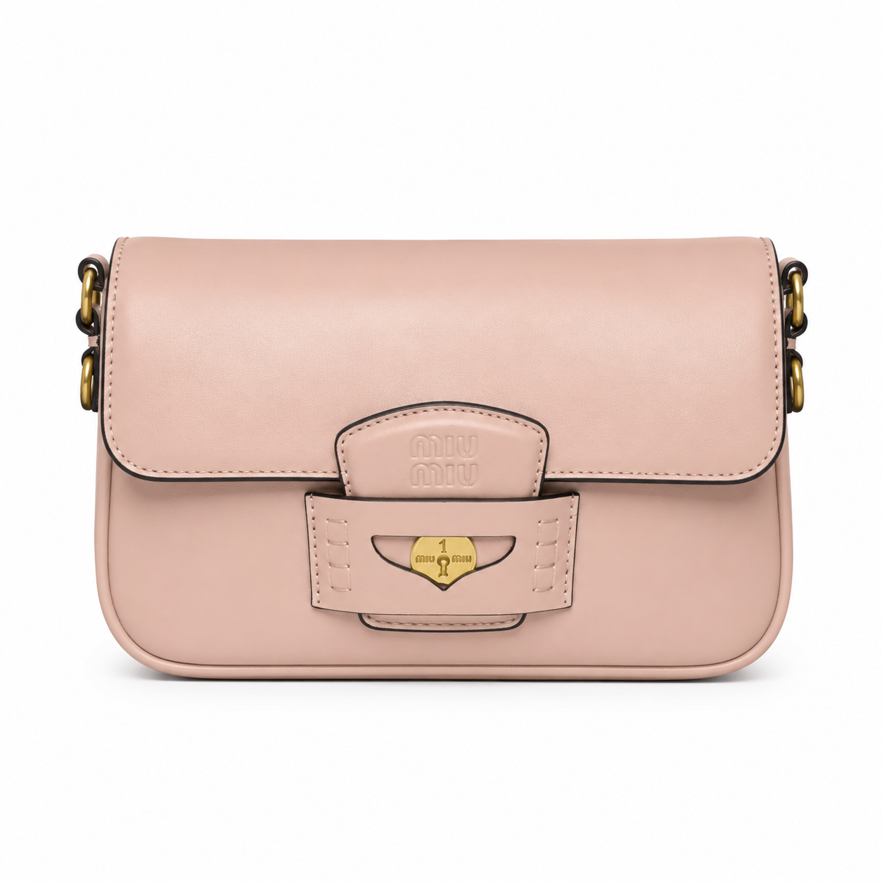 Miu Penny Leather Shoulder Bag