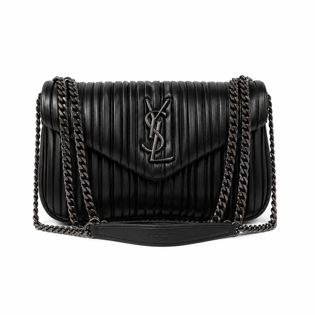 Saint Laurent black quilted leather bag