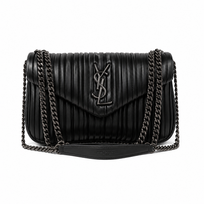 Saint Laurent black quilted leather bag