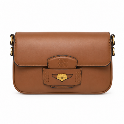 Miu Penny Leather Shoulder Bag