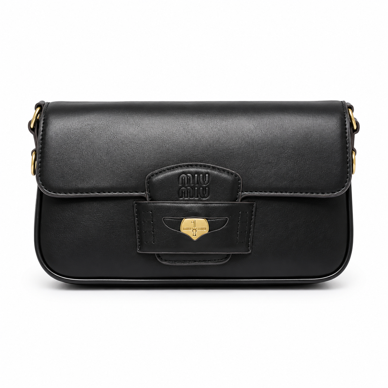 Miu Penny Leather Shoulder Bag