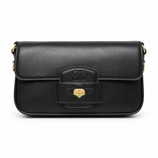 Miu Penny Leather Shoulder Bag
