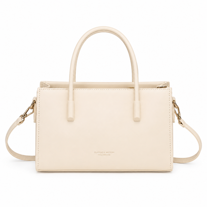 Faux-leather handbag