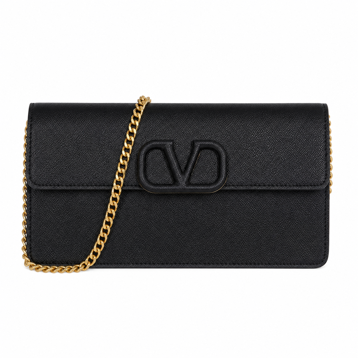Valentino Garavani VLogo Signature grainy calfskin wallet
