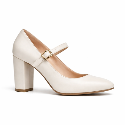 Block Heel Pointy Toe Mary