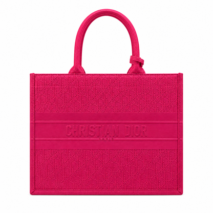 Christian Dior Book Tote in embroidered canvas