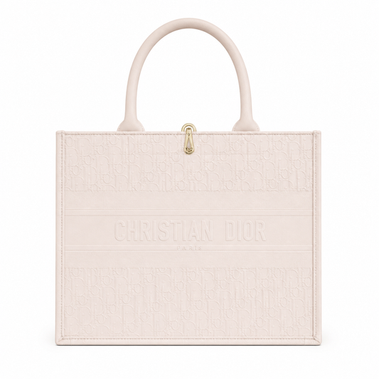 Christian Dior Book Tote in embroidered canvas