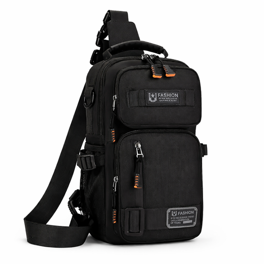black crossbody chest bag